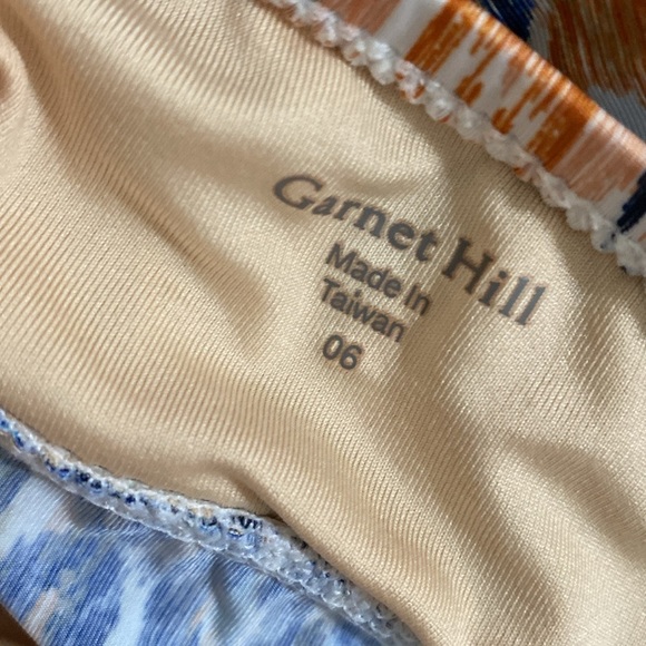 Garnet Hill Muilticolor Ikat Print Swim Dress 6 Overlay Bathing Suit - Picture 7 of 10